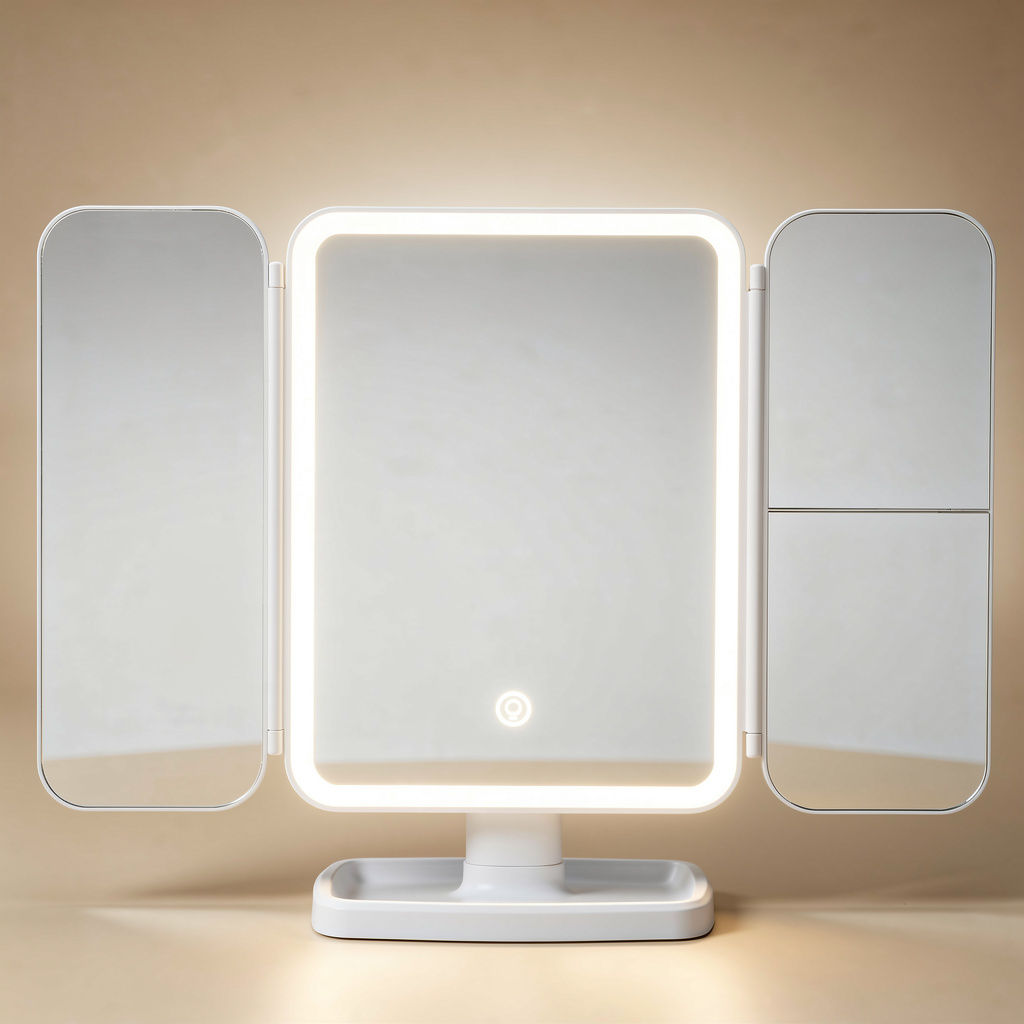 Touchscreen LED Makeup Mirror with 3 Adjustable Light Modes