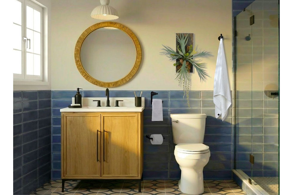 Mediterranean Modern bathroom plan