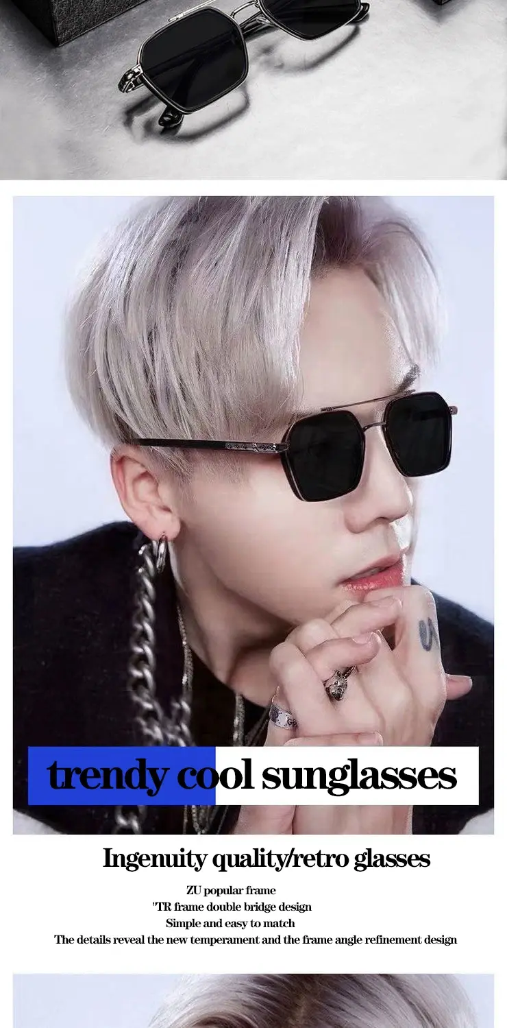 Thumbnail: 2023Halley Retro Steampunk Sunglasses Men Polarized Brand Designer Driver Safety