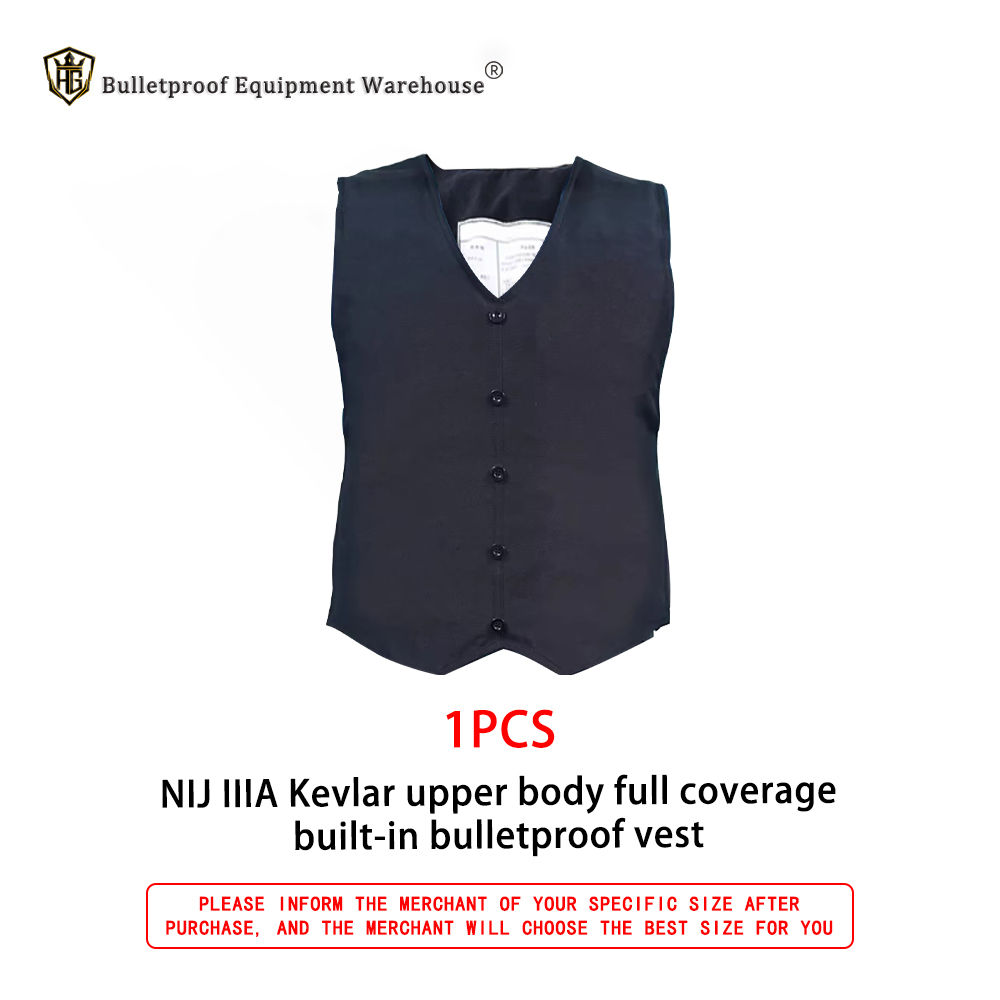 Concealed NIJ IIIA Aramid Bulletproof Vest Fully Covered With PE Material Light