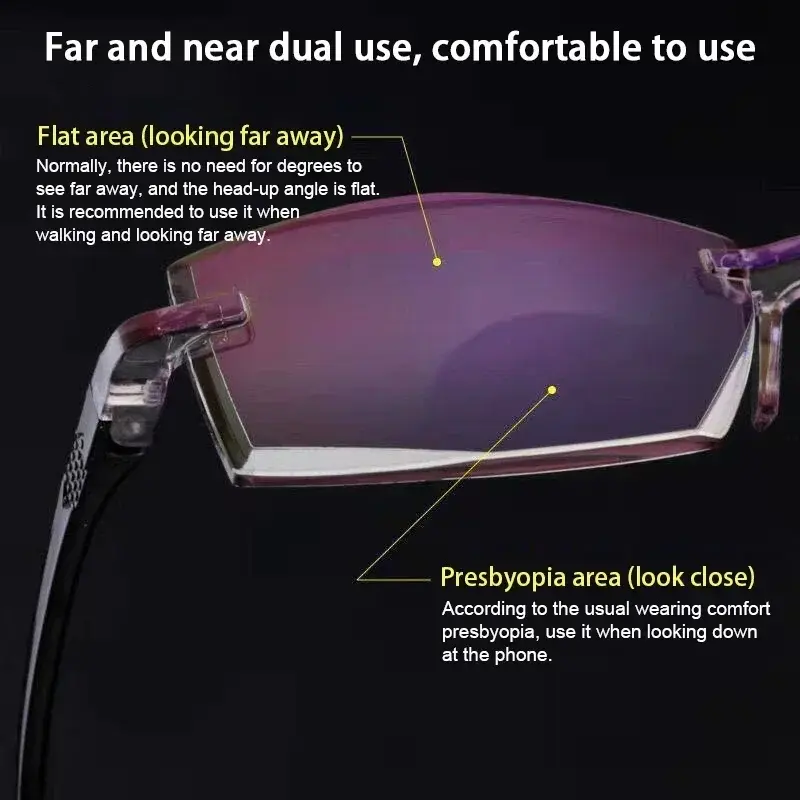 Thumbnail: Eyewear Sapphire High Hardness Anti-Blue Progressive Far and Near Dual-Use Readi