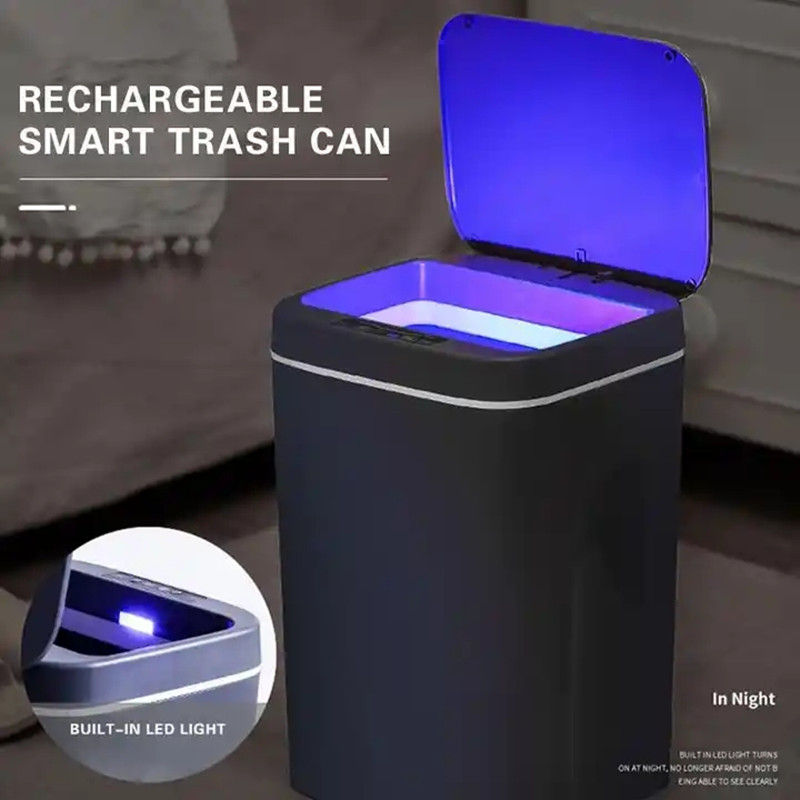 Thumbnail: 16L Automatic Sensor Trash Can Electric Touchless Smart Bin Kitchen Bathroom Wat