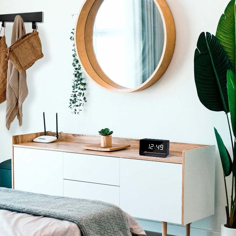 Thumbnail: Full HD Digital Clock Cameras Night Vision App Wifi Remote Monitoring Motion Det