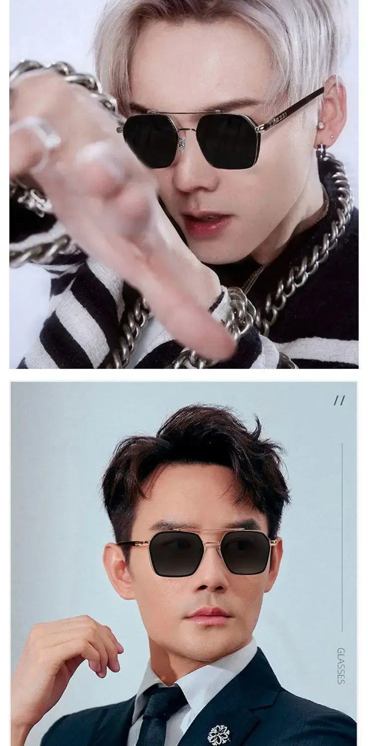 Thumbnail: 2023Halley Retro Steampunk Sunglasses Men Polarized Brand Designer Driver Safety