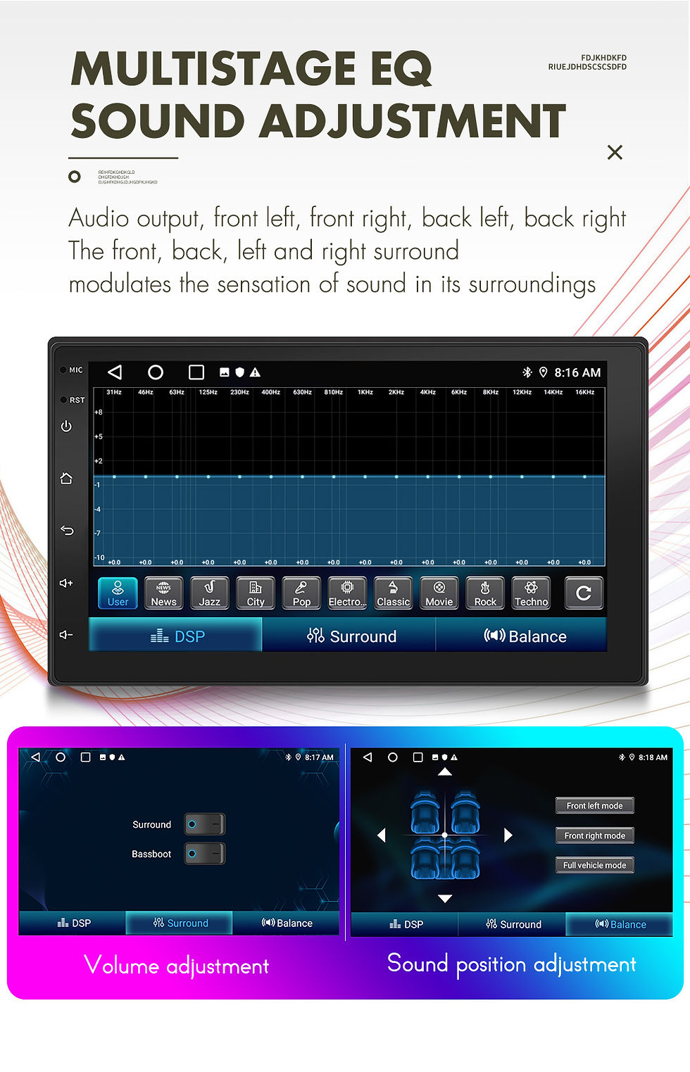 Thumbnail: ESSGOO Car Radio Wireless Carplay Android Auto 2 Din 7"/9" GPS Navigator MP5 Pla