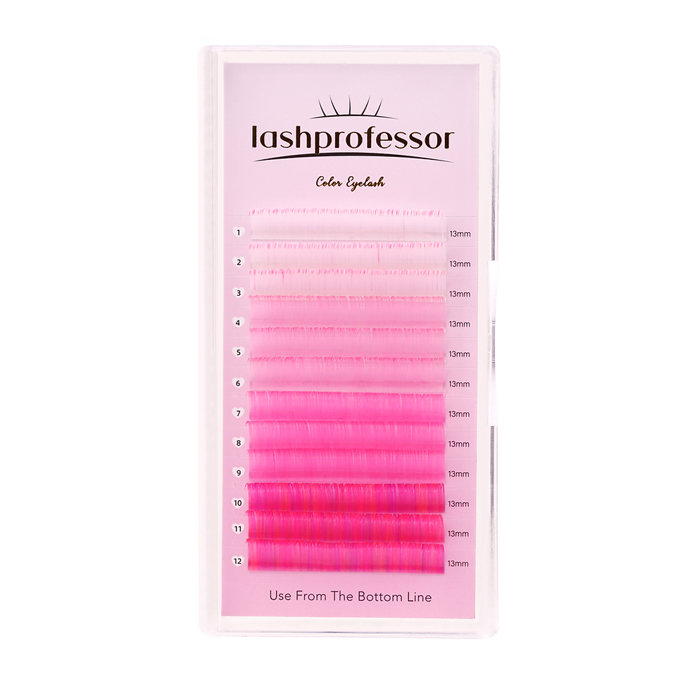 Thumbnail: Lashprofessor Pink Red Green Blue Purple Yellow Eyelash Extensions Makeup Gradie
