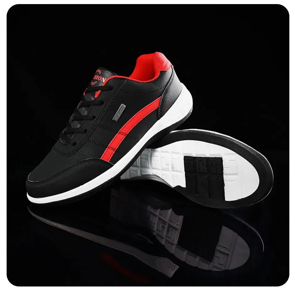 Thumbnail: Men's Sneakers Sports Casual Shoes Leather Outdoor Men Walking Shoe Four Seasons