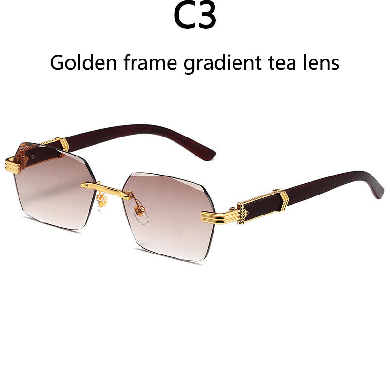 Thumbnail: BOYSEEN Rimless Sunglasses 2024 Brand Designer Men Women Small business Eyeglass