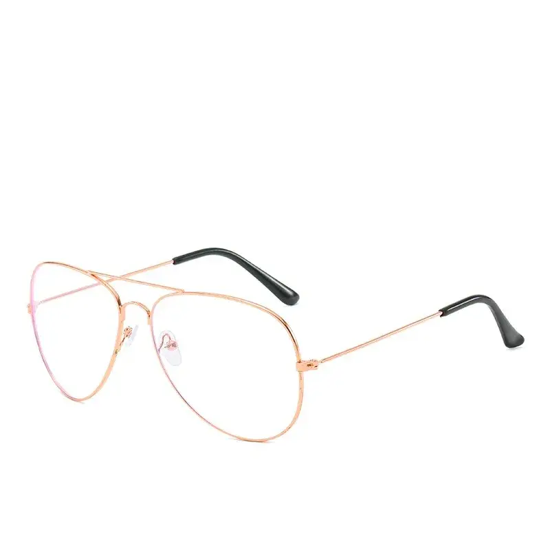 Thumbnail: Finished Myopia Glasses Women Men Double Beam Nearsighted Eyewear Metal Frame Mi