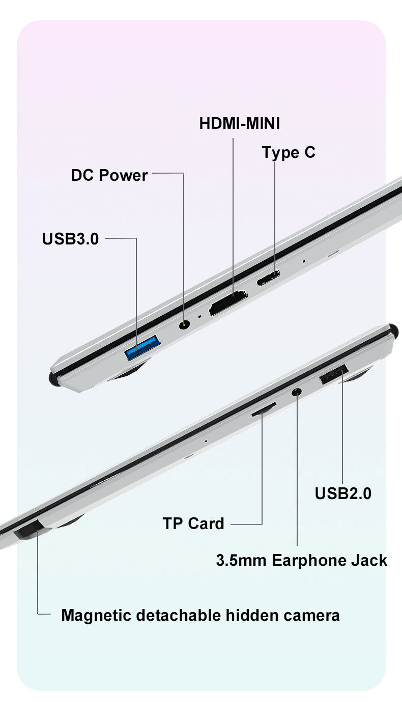 Thumbnail: CRELNADER Dual Screen Laptop 7 Inch Touch Screen Metal Case RGB Backlit Fingerpr
