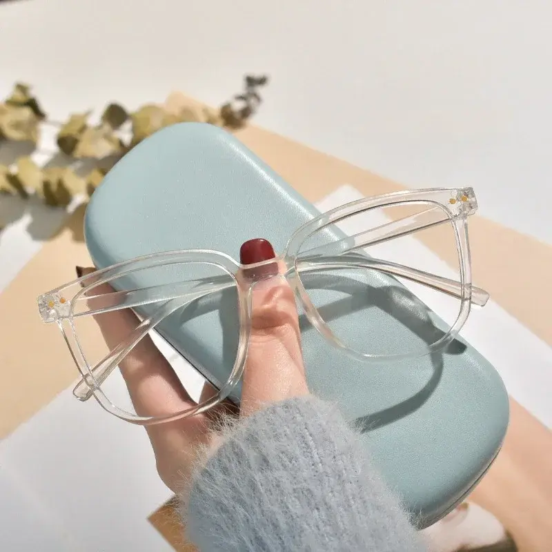 Thumbnail: New Retro Blue Light Photochromic Glasses Anti Blue Lights Vintage Square Frame 