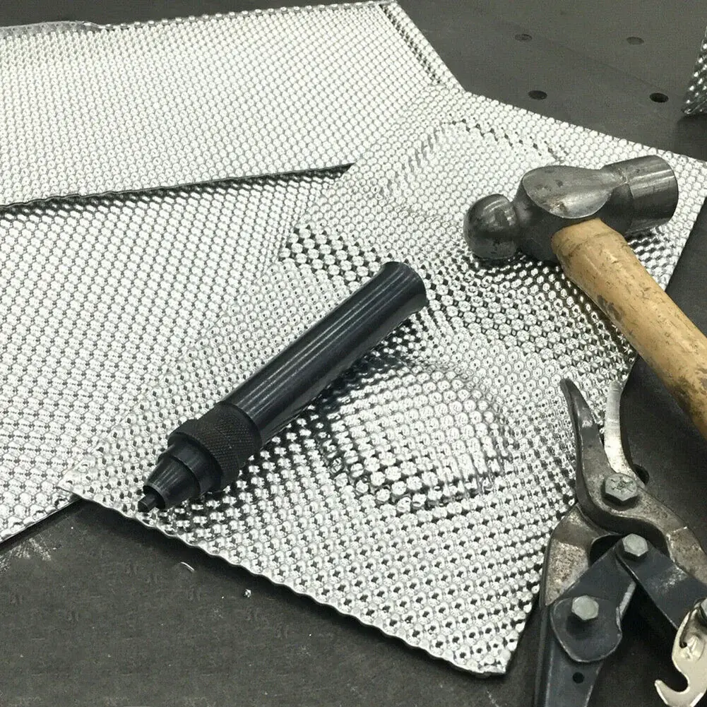 Silver Embossed Aluminum Heat Shield Exhausts Electrical Turbo Heat Insulation A