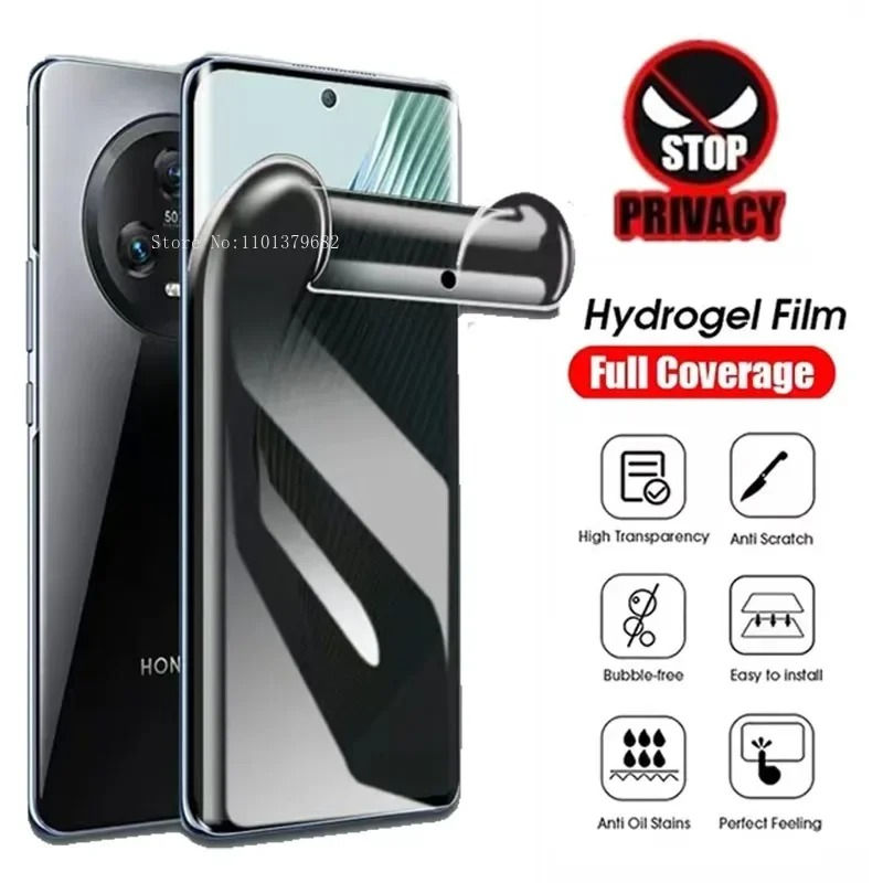 Thumbnail: 3/4Pcs Privacy Anti Spy Peeping Hydrogel Protective Film For Honor Magic 5 6 Lit