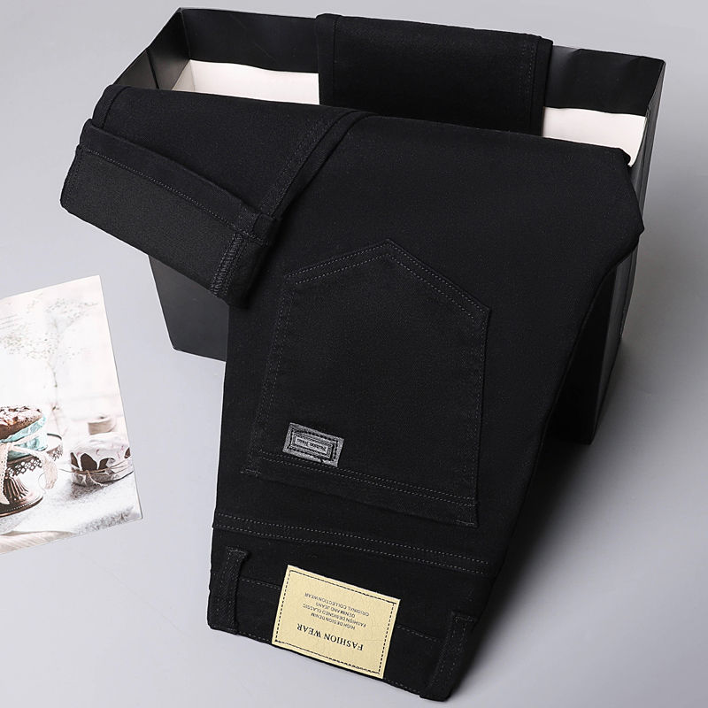 Thumbnail: Denim Jeans For Men Coffee Green Black Straight Cotton Stretch Comfort Casual Pa