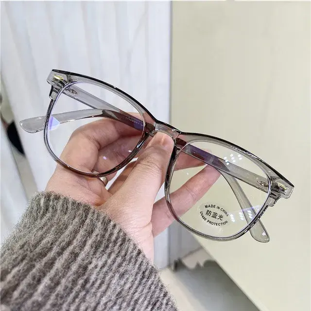 Thumbnail: 2024 Oversized Myopia Eyeglasses Vintage Unisex Transparent Frame Eyewear Anti-B