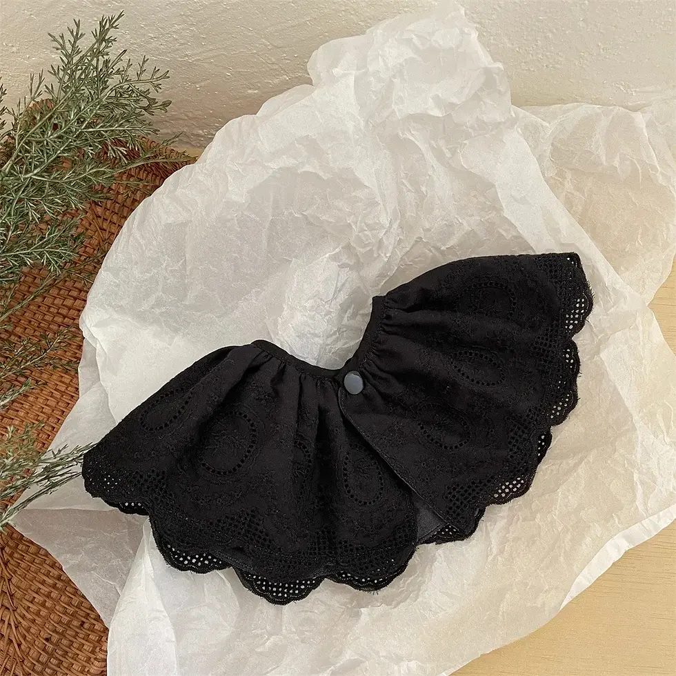 Thumbnail: Baby Bib Lace Baby Accessories Korean Kids Lace Collar Cute Hollow 