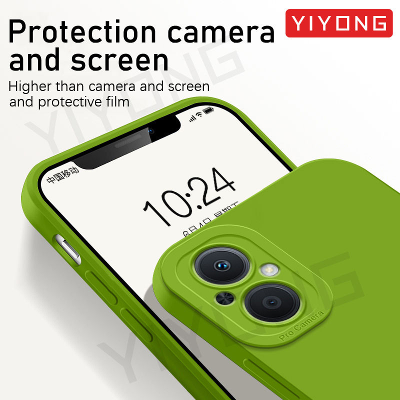 Thumbnail: For Reno8 Lite Case YIYONG Silky Soft Liquid Silicone Cover For OPPO Reno 8 7 Pr