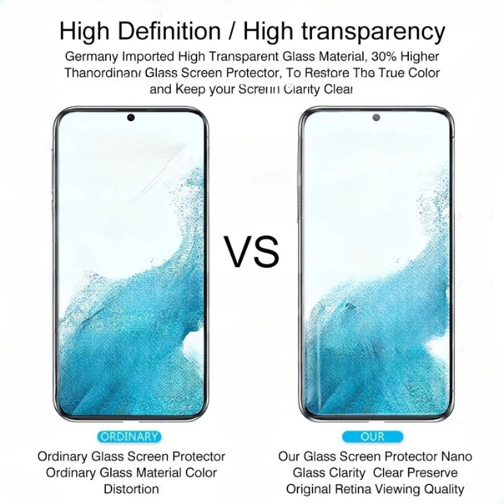 4pcs Full Cover Tempered Glass For Samsung Galaxy S24 S22 S21 S20 FE Plus 5G Scr