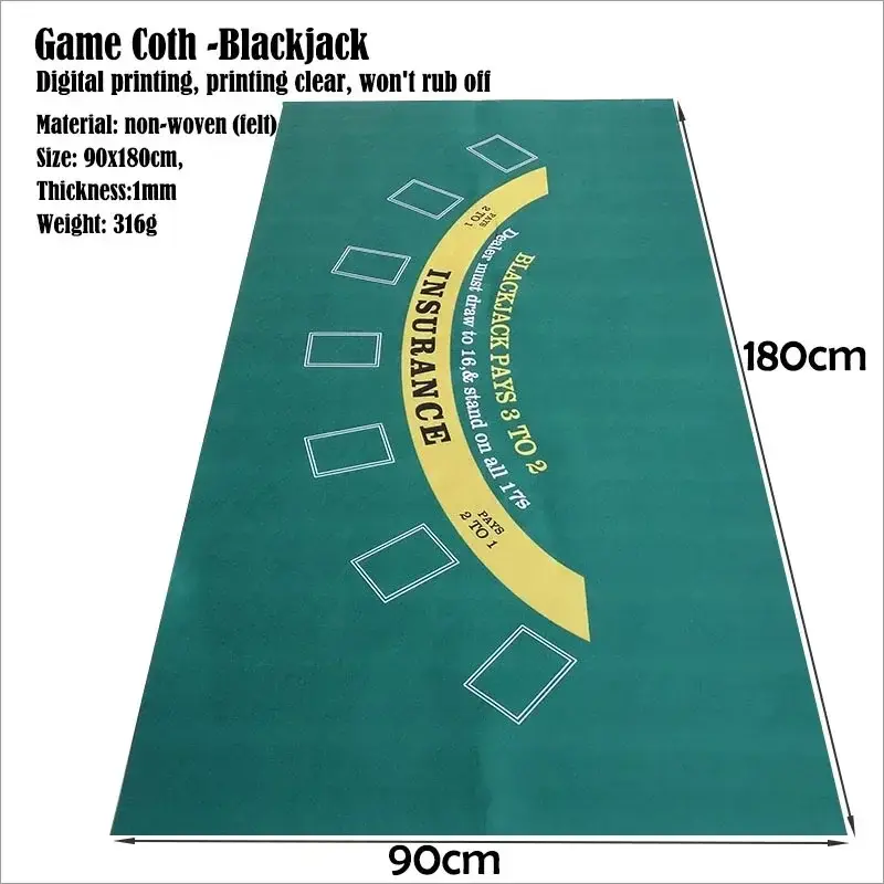 Thumbnail: Texas Hold'em Baccarat Roulette Size Citi Game Non Woven Table Mat Portable Casi