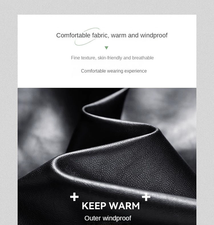 Thumbnail: Mens Leather Jacket Pu Letter Embroidery Motorcycle Jacket Retro Hip Hop Windbre