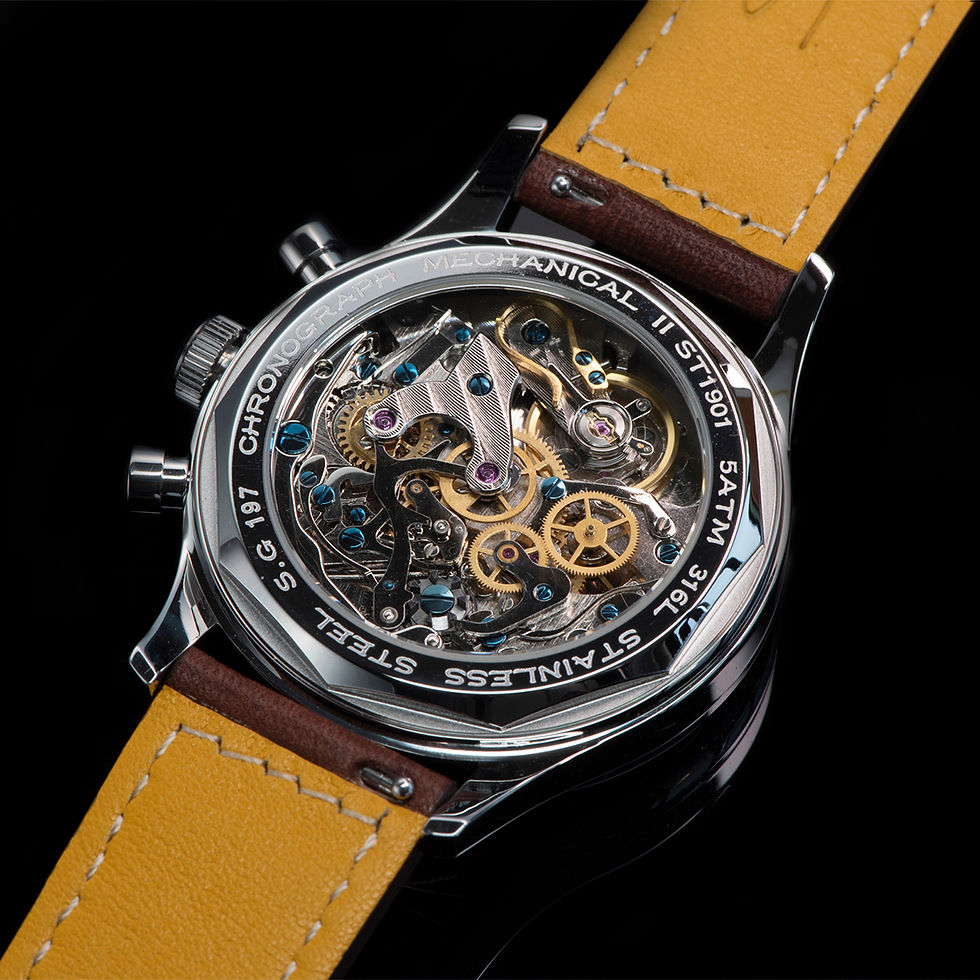 Thumbnail: Sugess 1963 Pilot Watch Mens Chronograph Mechanical Wristwatches Original ST1901