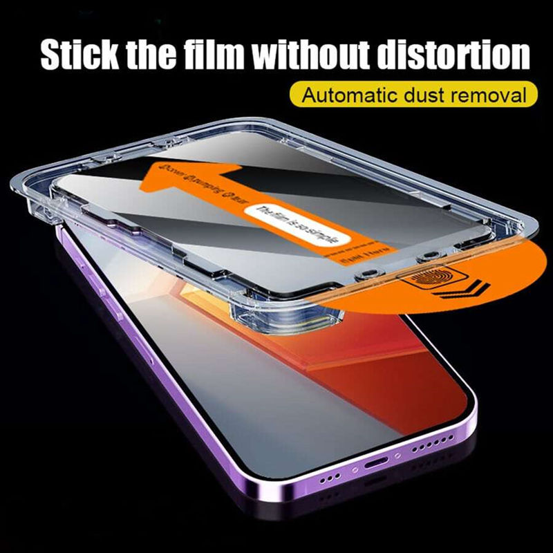 Thumbnail: Oleophobic Coating Dust Free Installation Privacy Screen Protector For iPhone 13