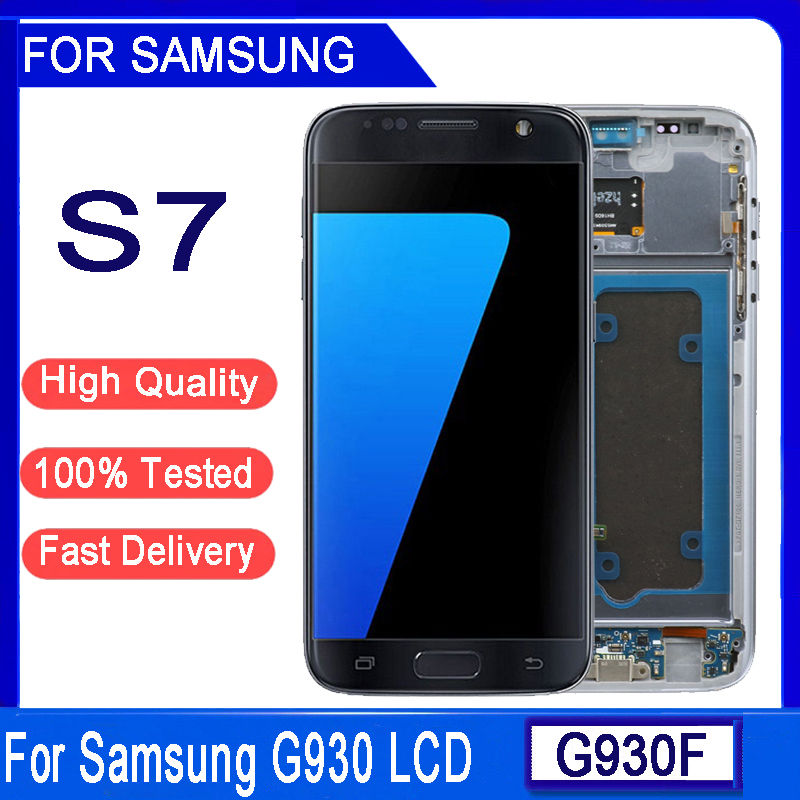 Thumbnail: 5.1“SUPER AMOLED LCD For Samsung S7 G930 SM-G930F LCD Display Touch Screen Dig