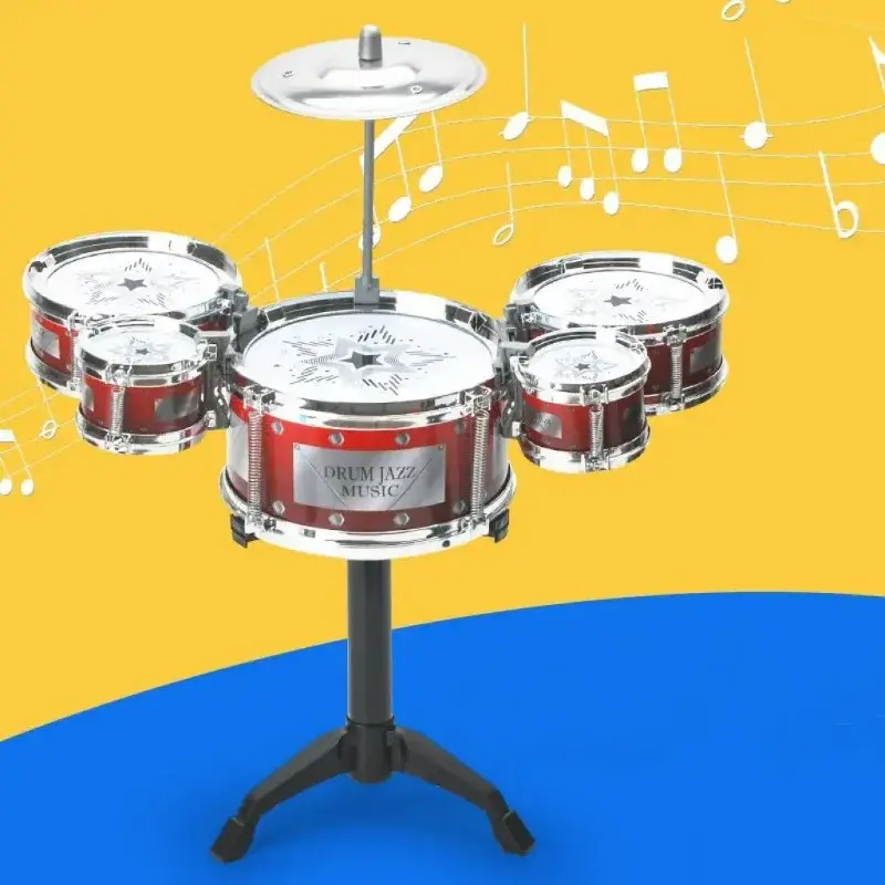 Thumbnail: Drum sets for children beginners children's toys dynamic jazz drums for western 
