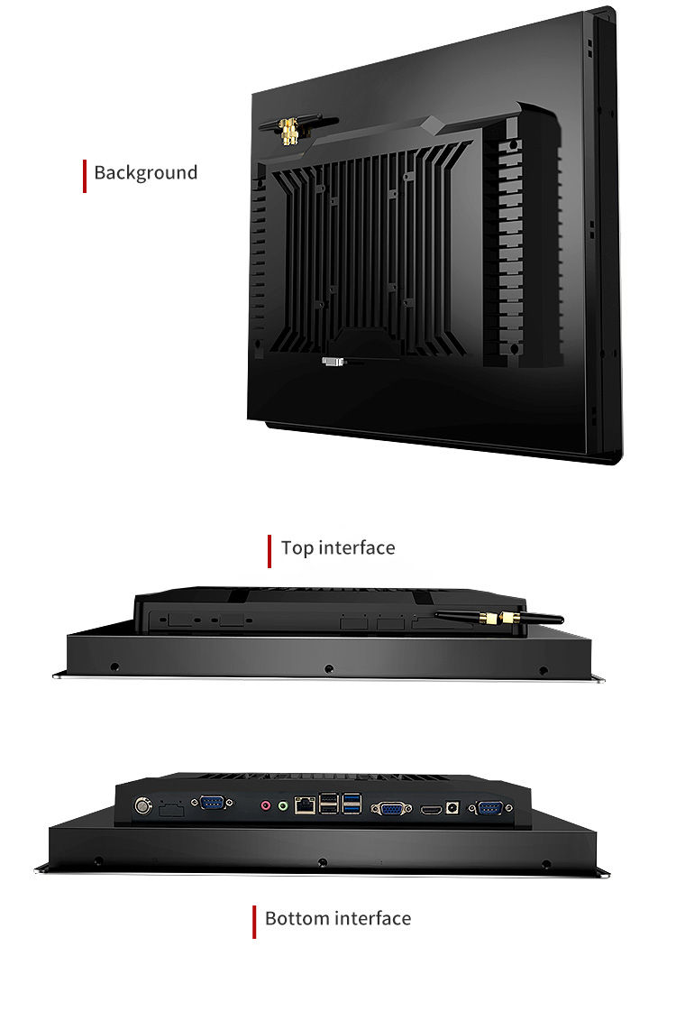 Thumbnail: Hot Sale Fanless IP65 Waterproof Capacitive 15inch J1900 Embedded Wall Mounted I