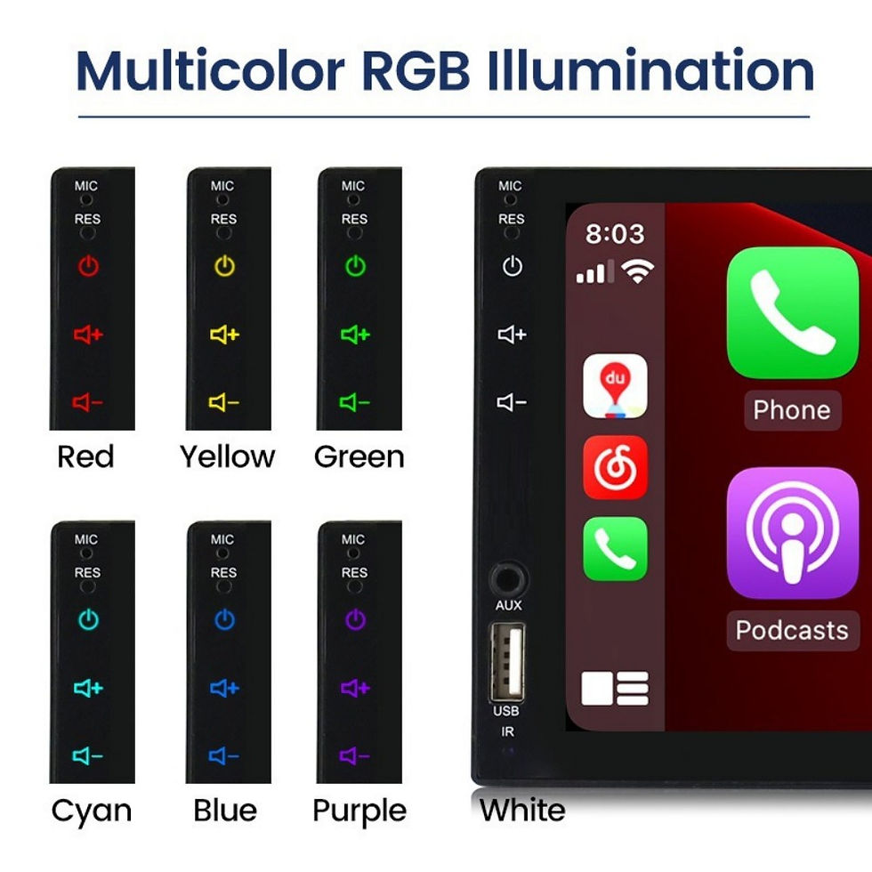 Thumbnail: Car multimedia video player/7023B small car radio/Carplay Bluetooth music broadc