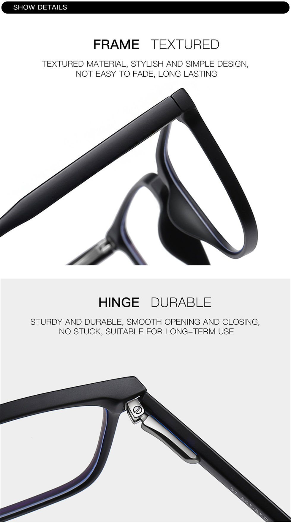 Thumbnail: VIVIBEE 2024 Square Blue light Blocking Glasses Men TR90 Light Frame Anti Blue R