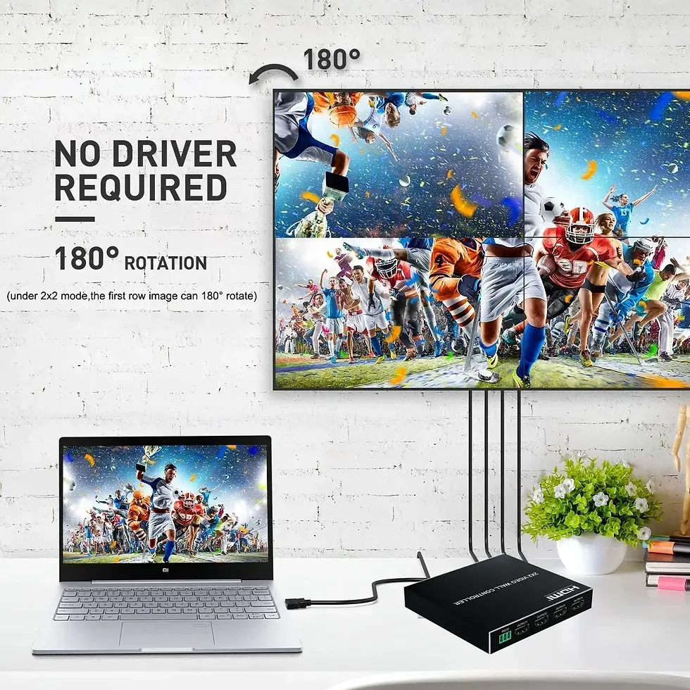 Thumbnail: 4K@30hz 2x2 DVI HDMI Video Wall Controller Multi-screen Splicing Box 1080P@60hz 