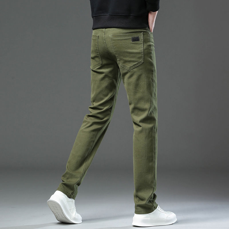Thumbnail: Denim Jeans For Men Coffee Green Black Straight Cotton Stretch Comfort Casual Pa