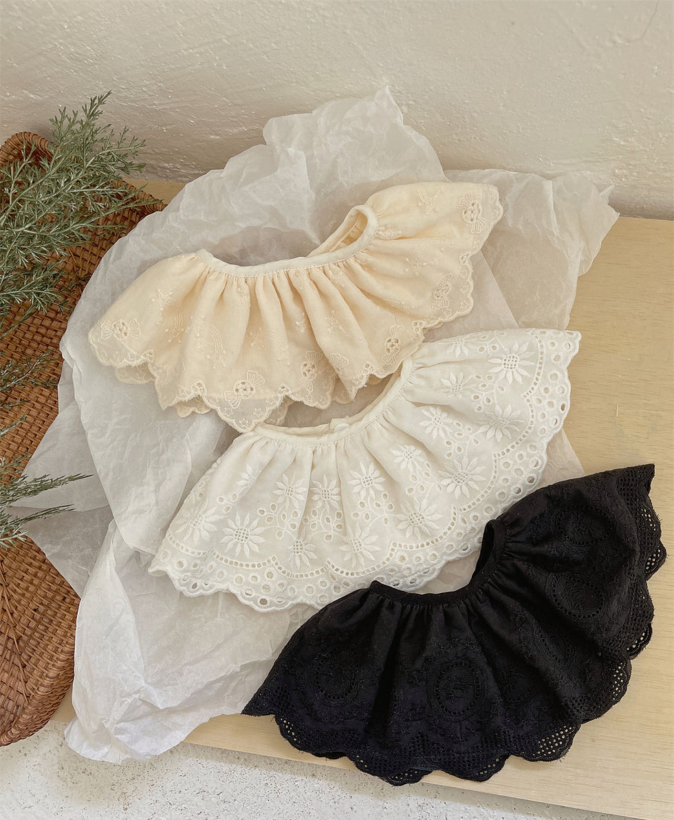 Thumbnail: Baby Bib Lace Baby Accessories Korean Kids Lace Collar Cute Hollow 