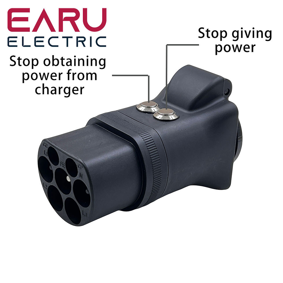 Thumbnail: With Switch New Portable 220V Type 2 Male Plug to Schuko Socket EV Charging Adap