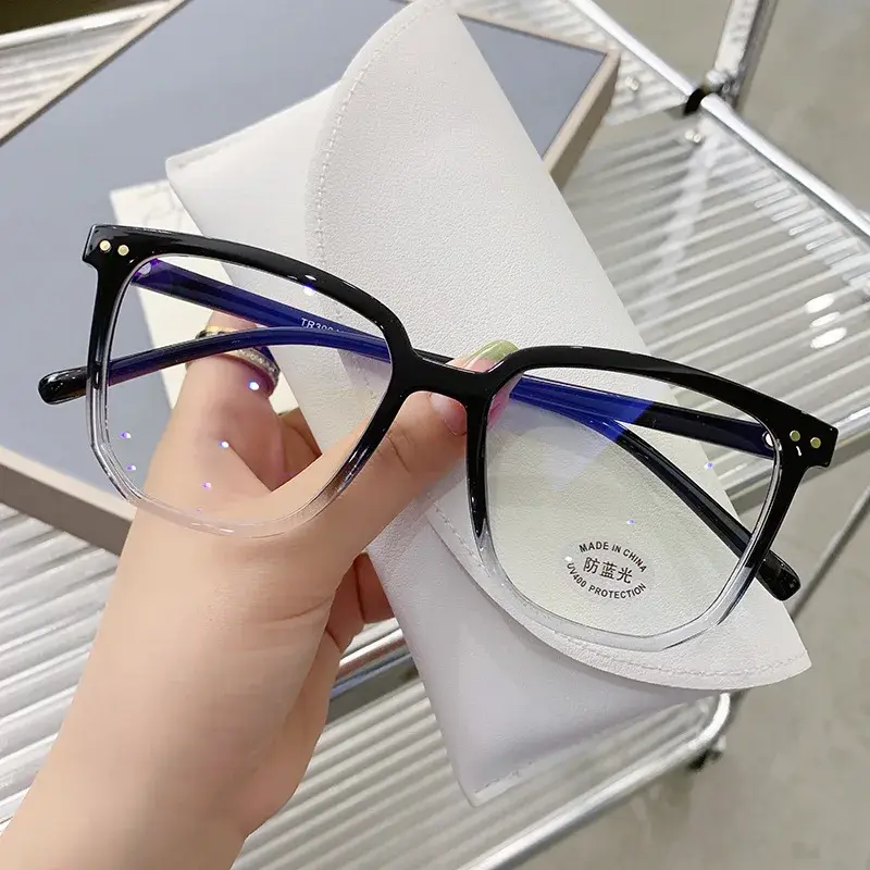Thumbnail: 2024 Blue Light Photochromic Glasses Anti Blue Lights Vintage Retro Square Frame