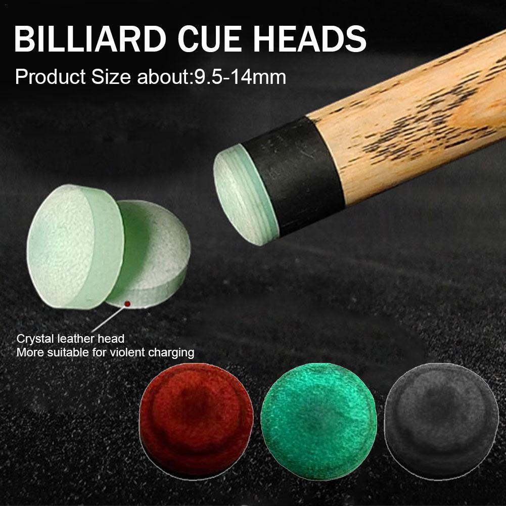 9.5-14mm Billiard Cue Heads Strong Hardness Stick Tip Replacement Head Slip-on B