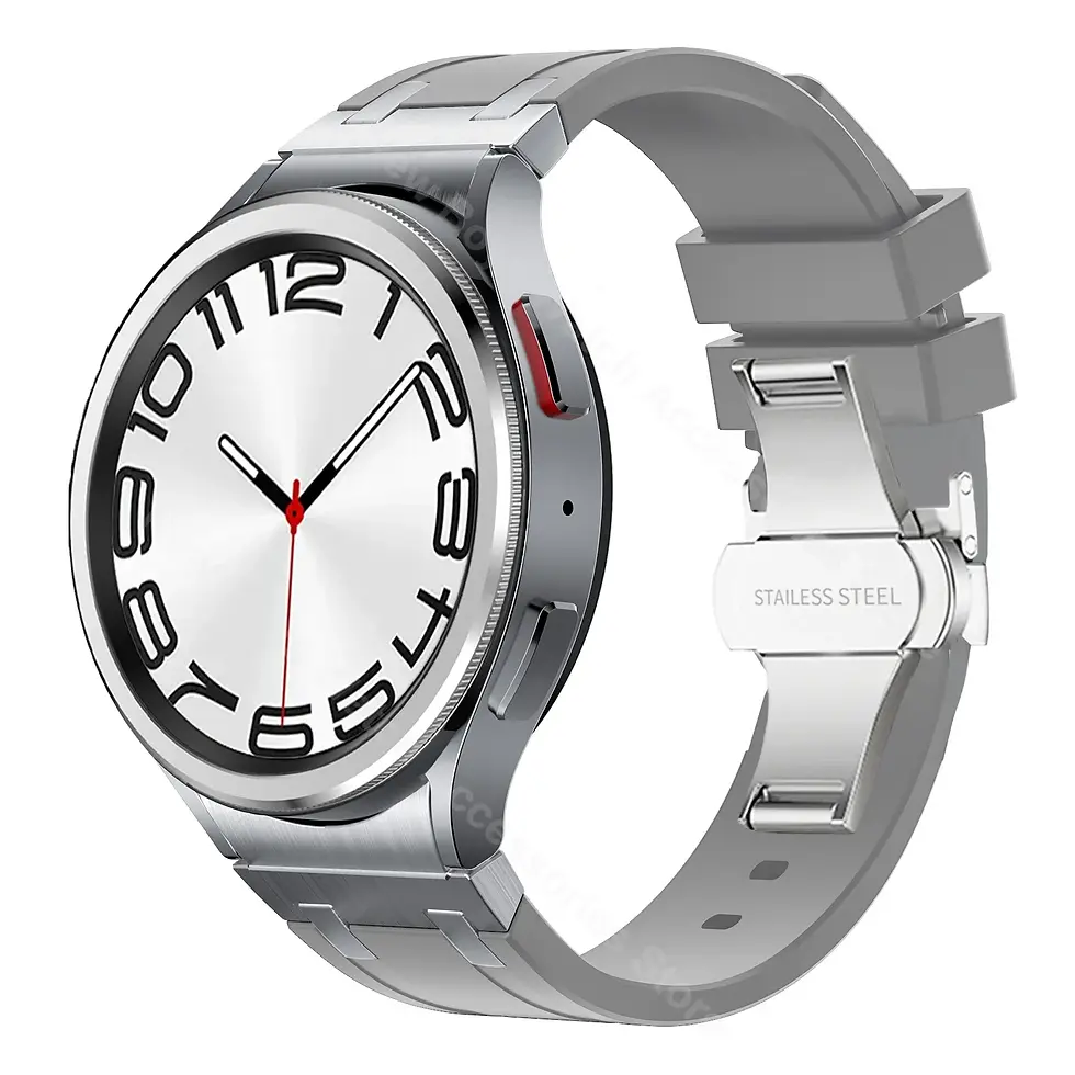 Thumbnail: Silicone band for Samsung Galaxy Watch 7 40mm 44mm 6 4 classic 46 47mm 42 43mm 5