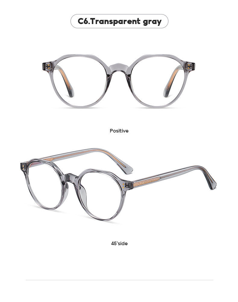 Thumbnail: 2022 Trending Blue Light Blocking Men's Retro Glasses TR90 Anti Radiation Eyegla