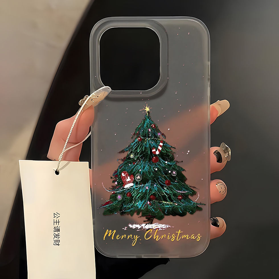 Thumbnail: Christmas Tree New Year Gifts Silicone Phone Case For iPhone 13 12 11 14 15 16 P