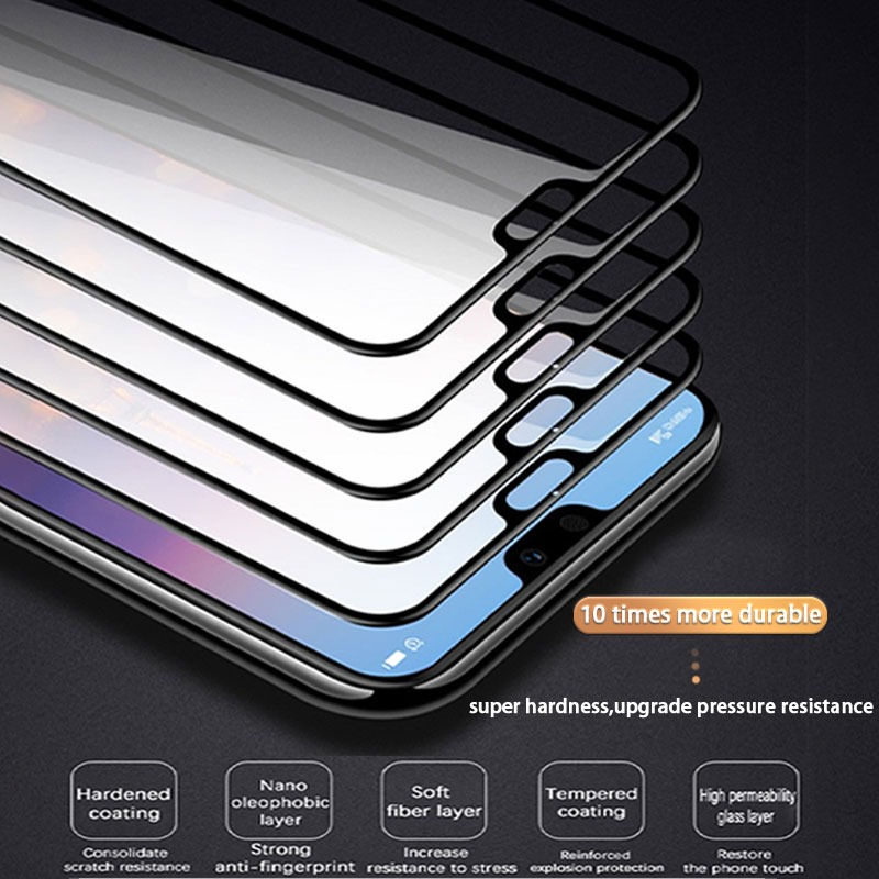 Thumbnail: 2Pcs Full Cover Protective Glass For Huawei P30 P40 P20 Lite Pro Tempered Screen