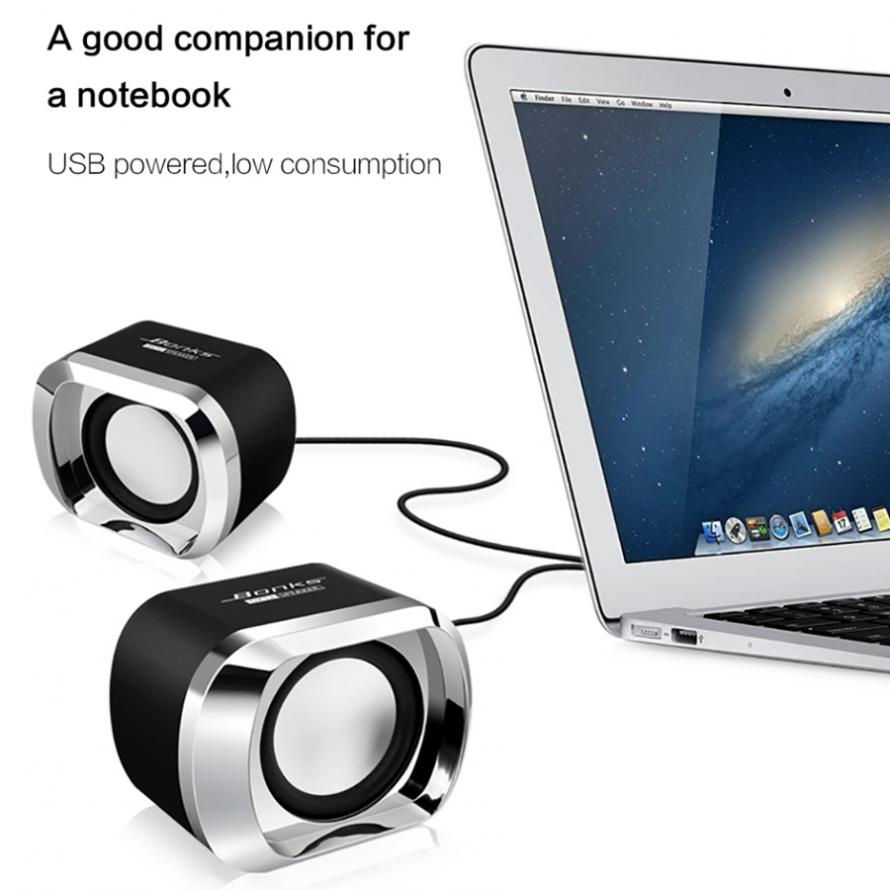 Thumbnail: High power Full Range Stereo Subwoofer PC Speaker Portable Bass Music DJ USB Com