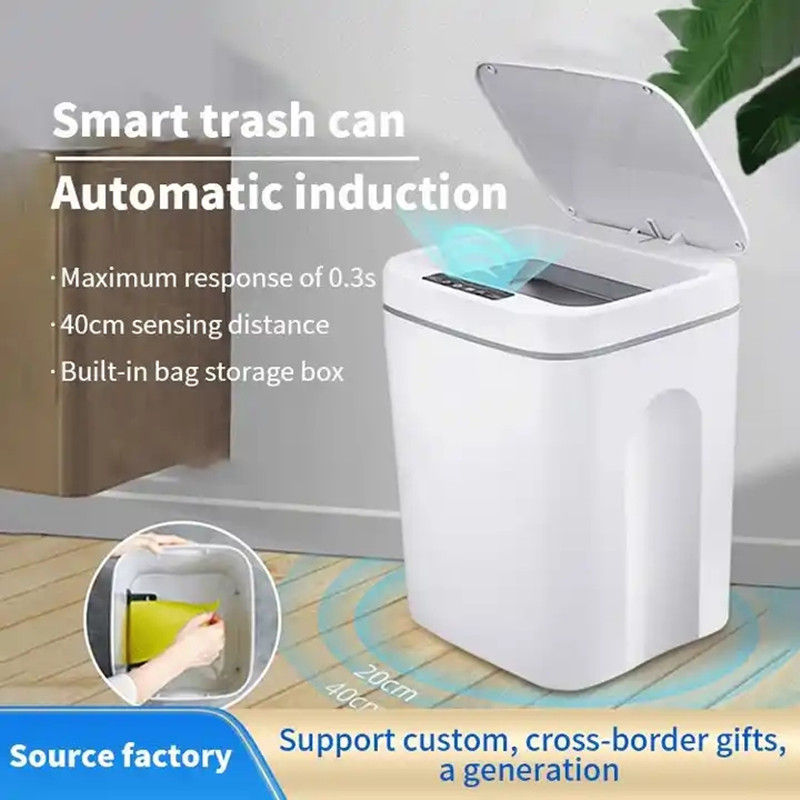Thumbnail: 16L Automatic Sensor Trash Can Electric Touchless Smart Bin Kitchen Bathroom Wat