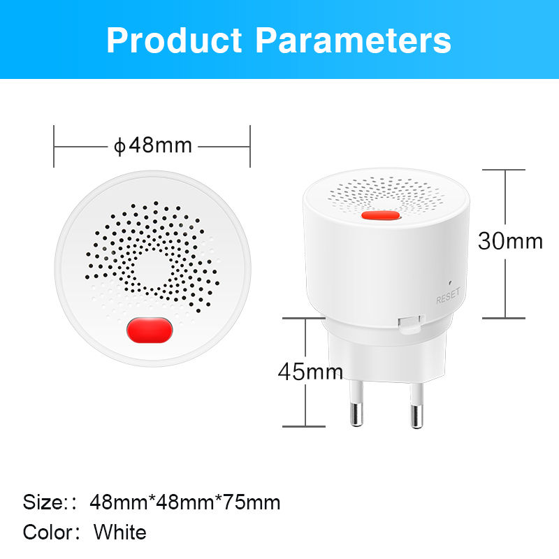 Thumbnail: Tuya Zigbee Smart Natural Gas Sensor Combustible Household LPG Leakage Alarm Det