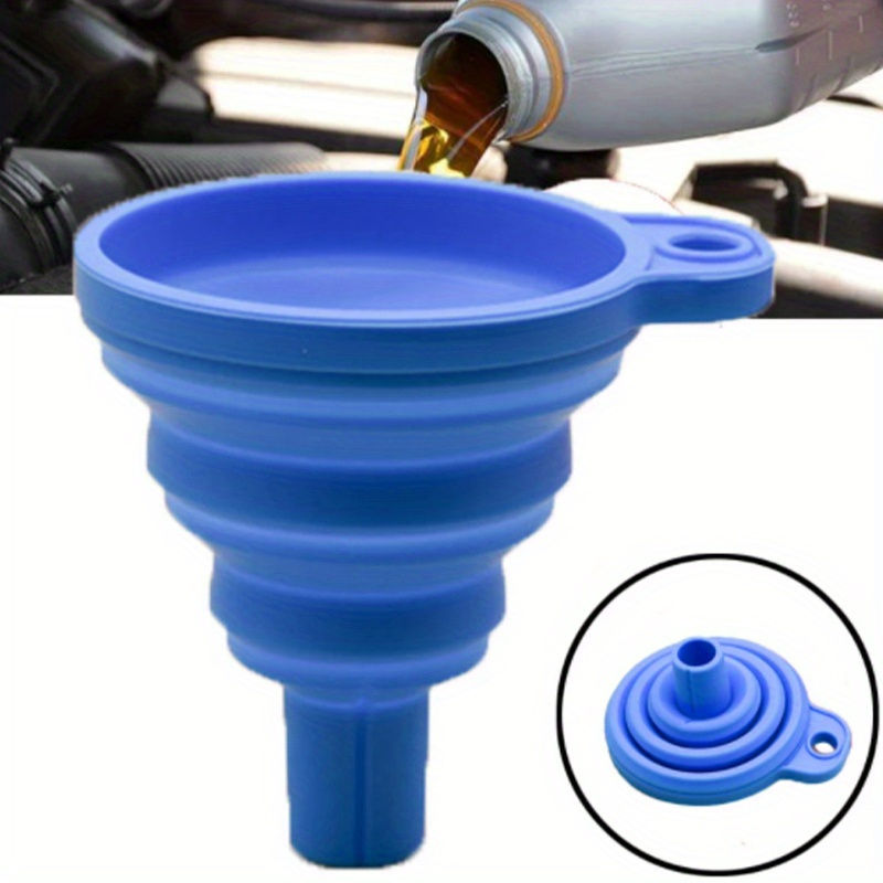 Thumbnail: Large Size Car Engine Oil Funnel: Foldable Portable Silicone Funnel for Car Oil 