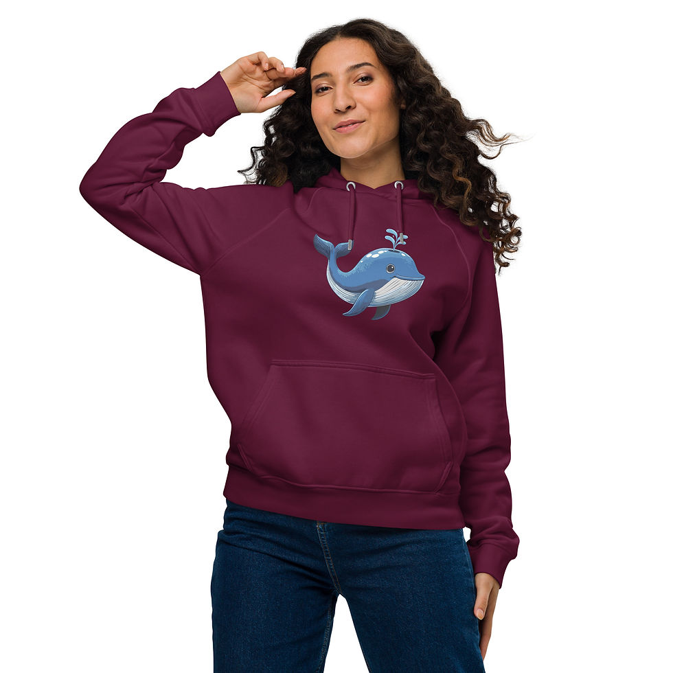 Thumbnail: Blue Whale Eco-Friendly Premium Adult Hoodie