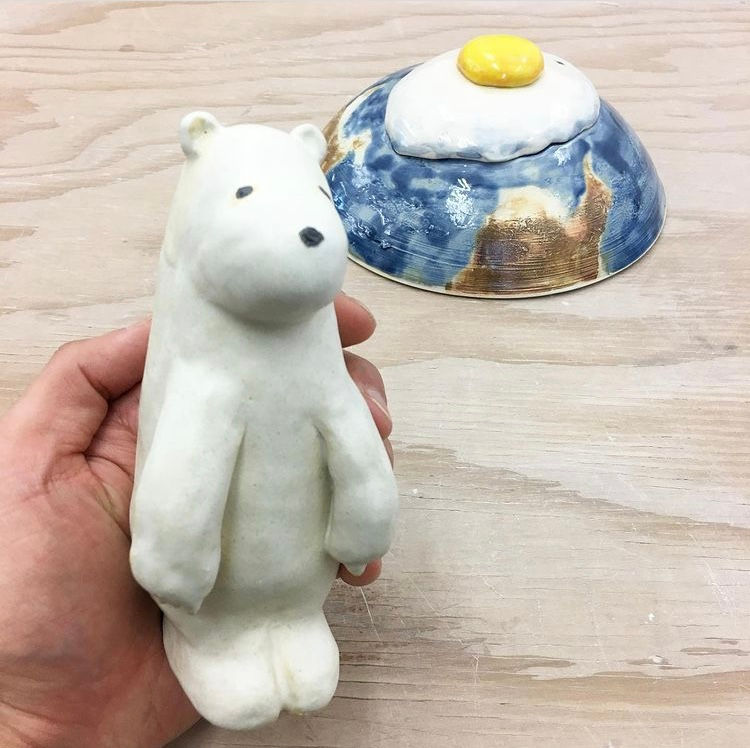 Polar bear and the global warming earth