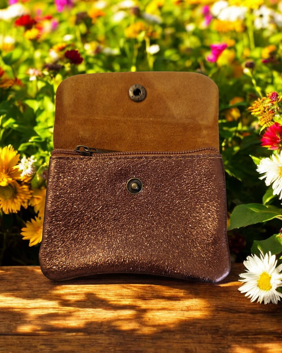 Miniature : Le Porte monnaie Alba marron irisé 