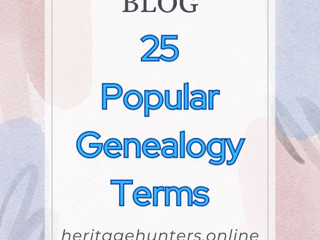 25 Popular Genealogy Terms