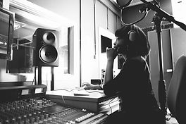 Woman in Recording Studio